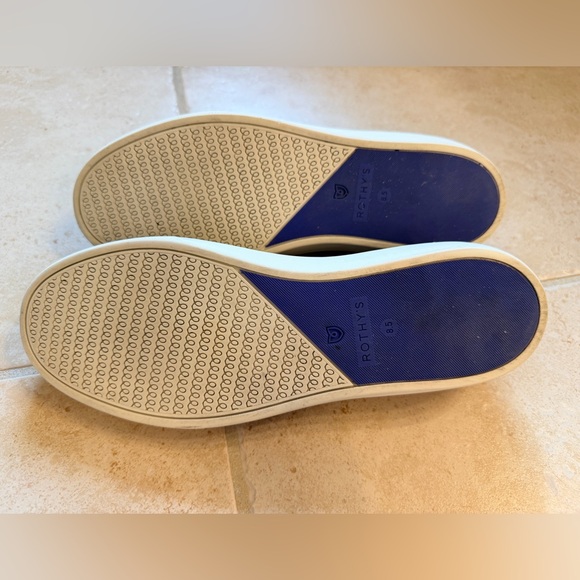 Rothy's The Original Slip On Sneaker in Golden Shimmer Rose Gold Black - Picture 3 of 3